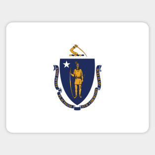 Massachusetts state flag mask Sticker